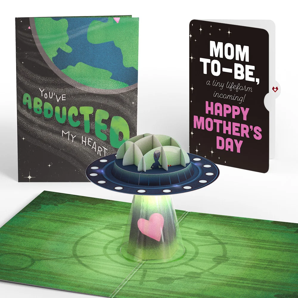 Lovepop You've Abducted My Heart Mother’s Day Light-Up Pop-Up Card and Sentiment Set for Mom-to-be