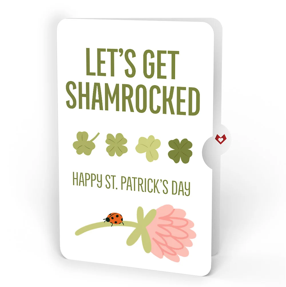 Lovepop Shamrock Fields St. Patrick’s Day Pop-Up Card and Good Luck Bloom Shamrocked Sentiment Set Cream - Image 4