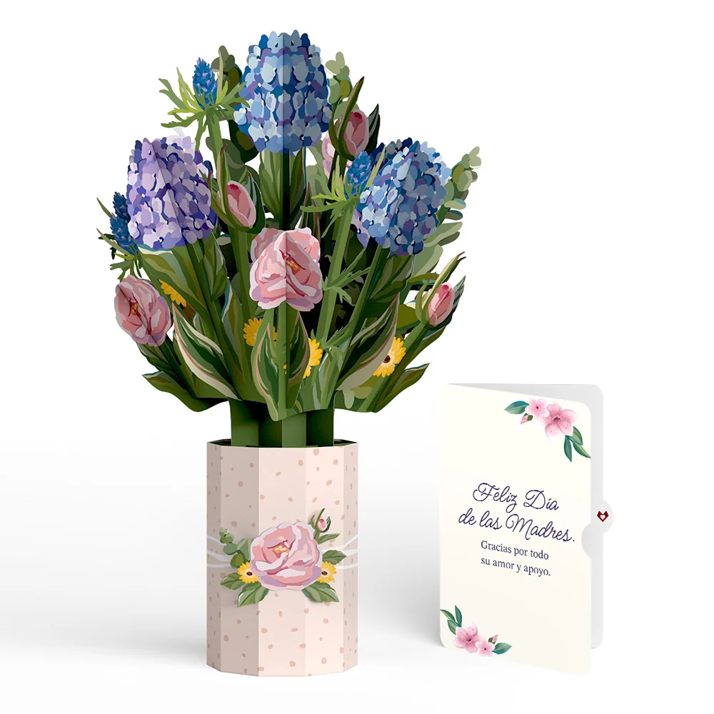 Lovepop Hydrangea Mother's Day Bouquet and Sentiment Set for Spanish Mom