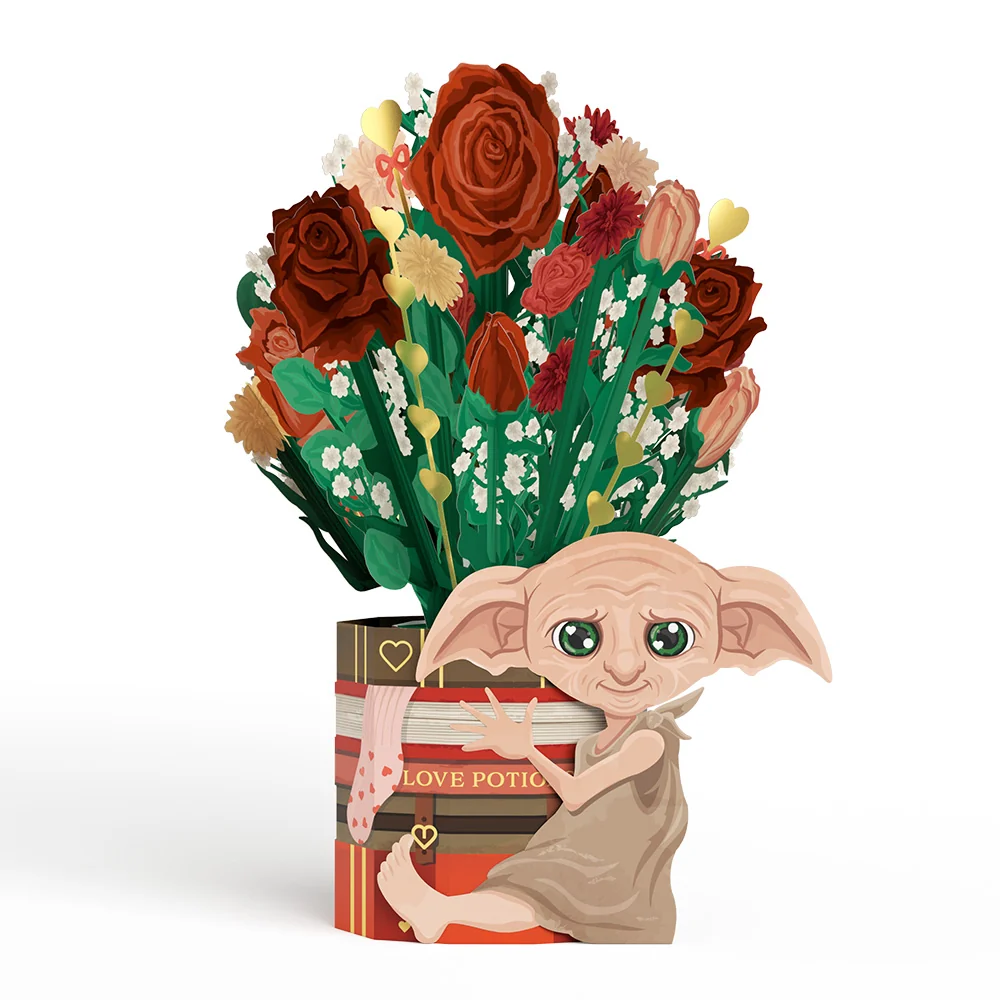 Lovepop Harry Potter Dobby Valentine’s Day Pop-Up Card & Flower Buds Bouquet Bundle - Image 8
