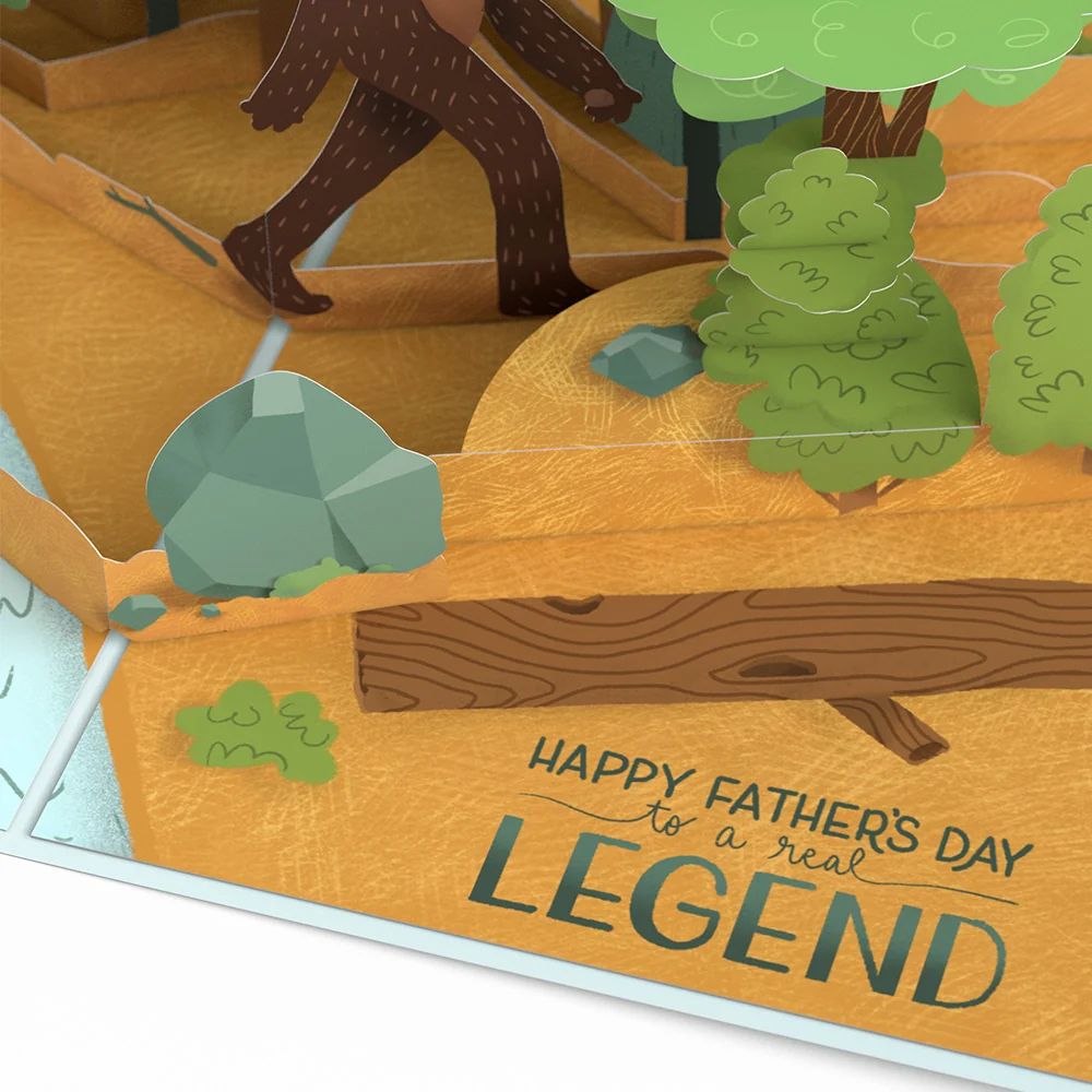 Lovepop Father's Day Bigfoot Legend Pop-Up Card - Image 3