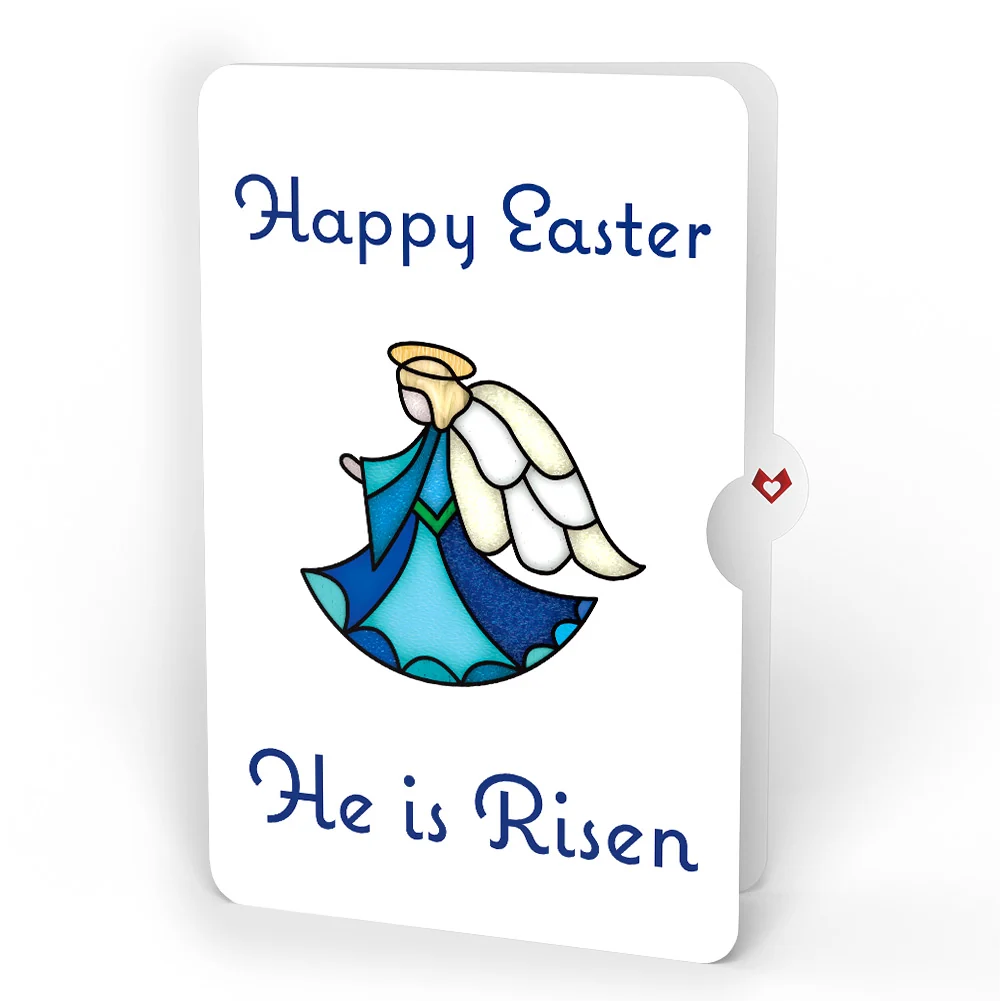 Lovepop Angel Blessings to You Easter Suncatcher Card and Heavenly Angel He Is Risen Sentiment Set Glass - Image 4
