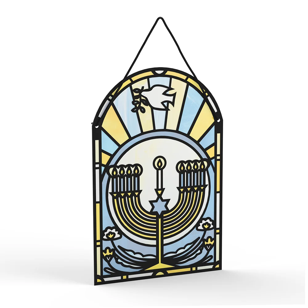 Lovepop Happy Hanukkah Menorah Suncatcher Card - Image 3