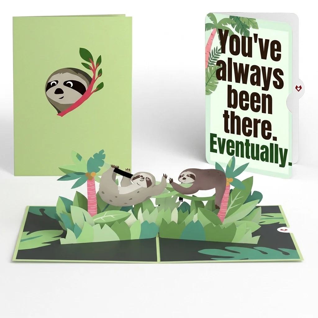 Lovepop Tree Top Sloths Pop-Up Card and Eventual Arrival Sentiment Set