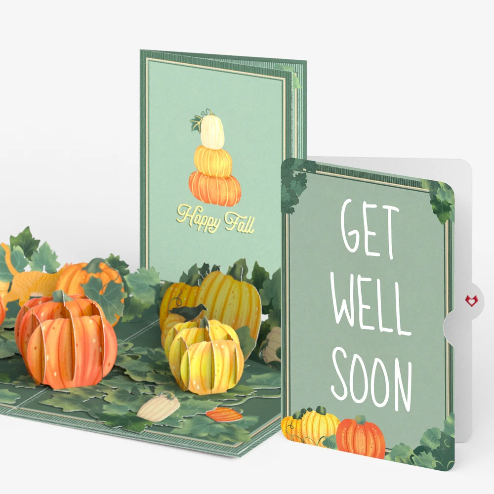 Lovepop Happy Fall Pumpkin Patch Get Well Pop-Up Card and Sentiment Set