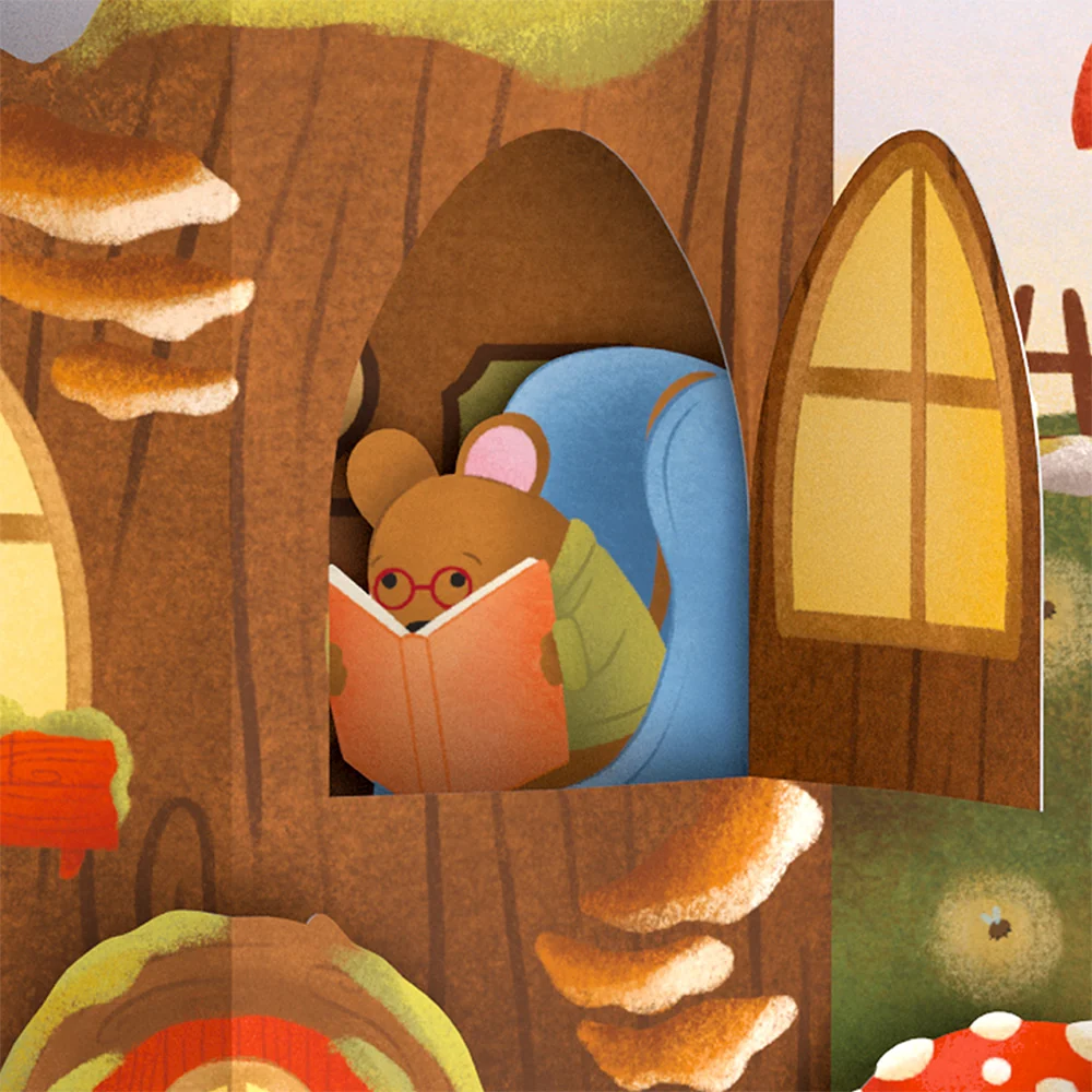 Lovepop Woodland Critter Village Birthday Pop-Up Card and Sentiment Set - Image 3
