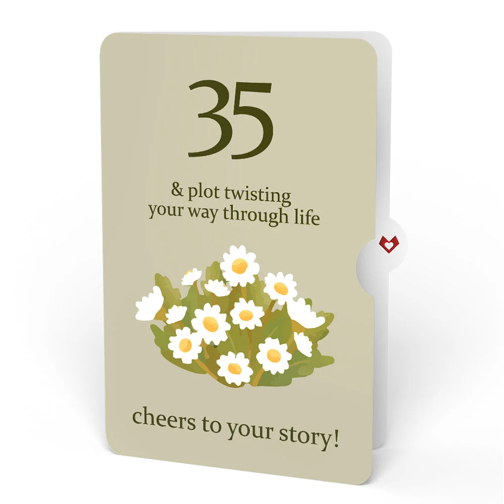 Lovepop Cheers to a New Chapter 35th Birthday Pop-Up Card and Sentiment Set Cream - Image 4