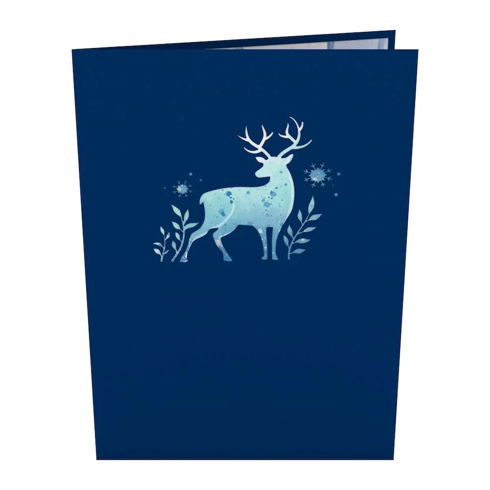 Lovepop Winter Surreal Deer Pop-Up Card - Image 4