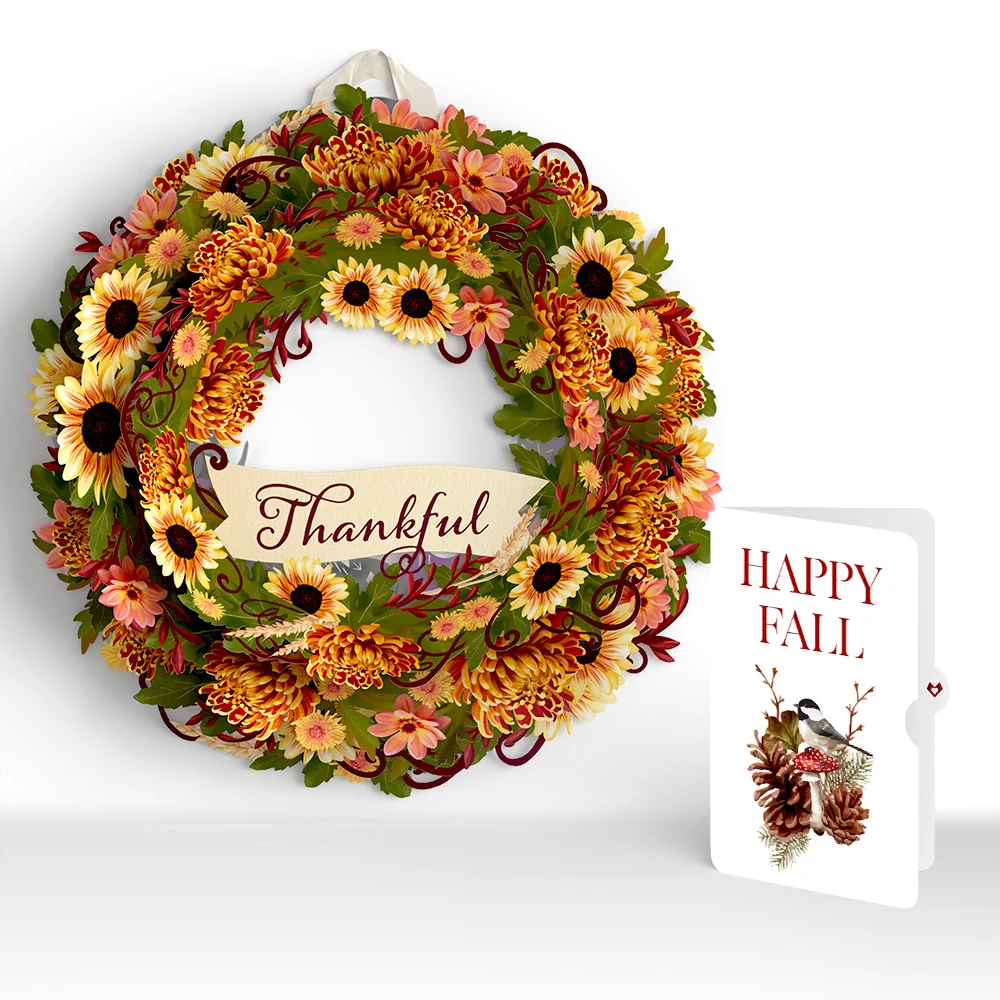 Lovepop Thankful Fall Wreath and Sentiment Set