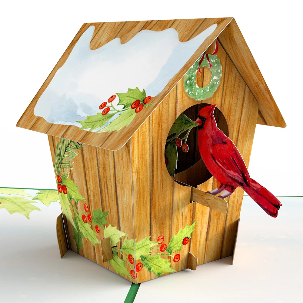 Lovepop Cardinal Birdhouse Pop-Up Card - Image 2