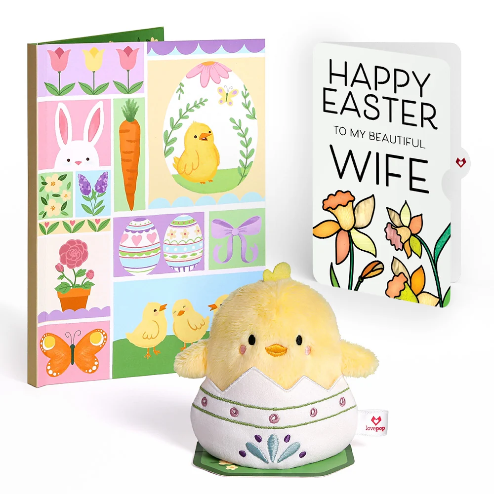 Lovepop Spring Chick Easter Plushpop Card and Sentiment Set for Wife