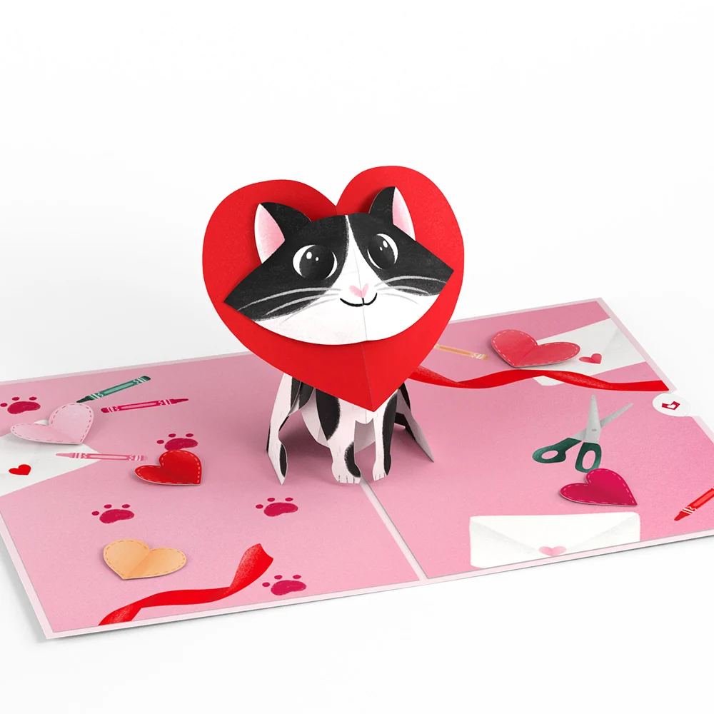 Lovepop Crafty Cat Valentine’s Day Surprise Pop-Up Card - Image 3