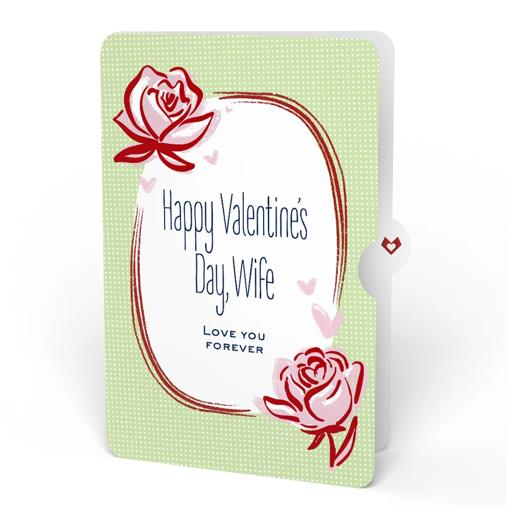 Lovepop Peony Valentine Bouquet and Sweet Rose Sentiment Set for Wife Vase - Image 4