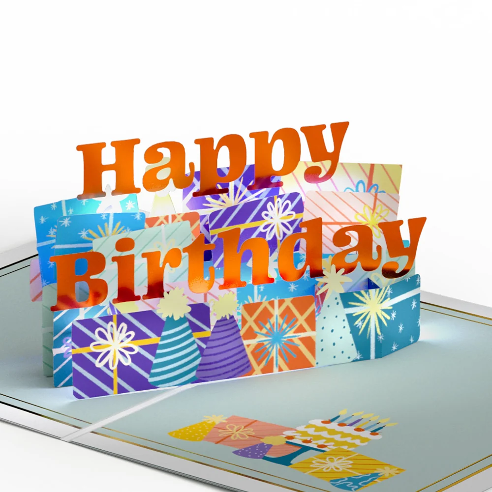 Lovepop Wishing You a Happy Birthday Music and Lights Pop-Up Card and Sentiment Set for Co-Worker - Image 3