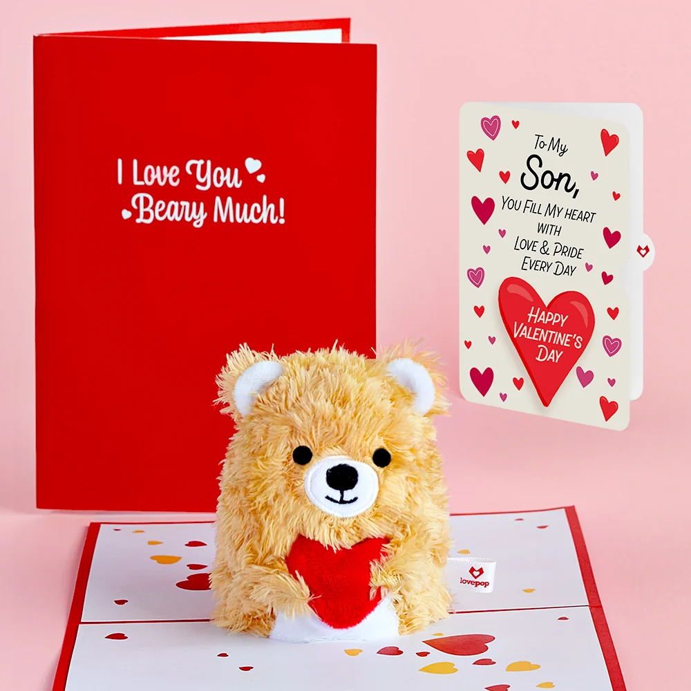 Lovepop You're The Beary Best Valentine Plushpop Card and Sentiment Set for Son