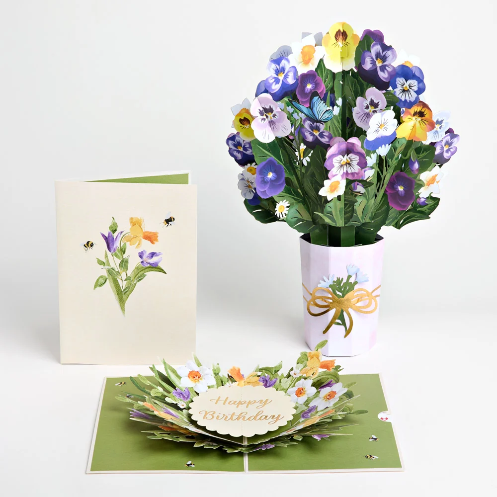 Lovepop Birthday in Bloom Pop-Up Card & Bouquet Bundle
