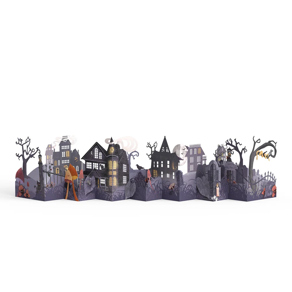 Lovepop Enchantingly Eerie Halloween Village Loooooong Card (Expands to 2 feet) - Image 4