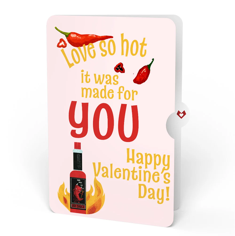 Lovepop Hot Sauce Valentine Pop-Up Card and Sentiment Set – You’re So Hot Bottle - Image 4