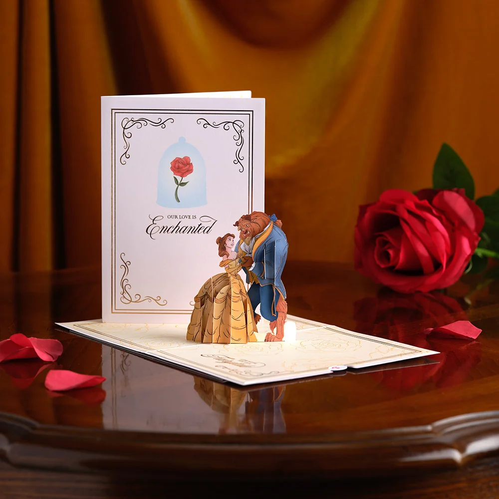Lovepop Disney's Beauty and The Beast Enchanted Love Pop-Up Card
