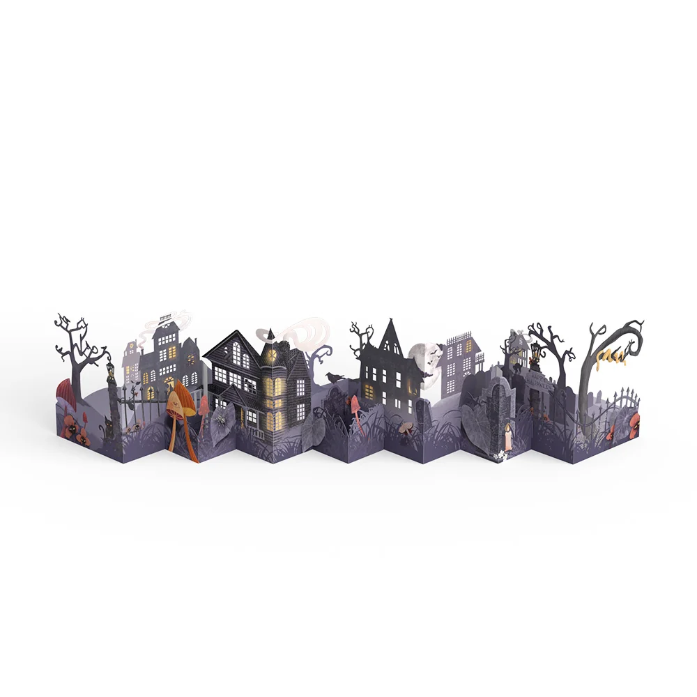 Lovepop Enchantingly Eerie Halloween Village Loooooong Card (Expands to 2 feet) - Image 5