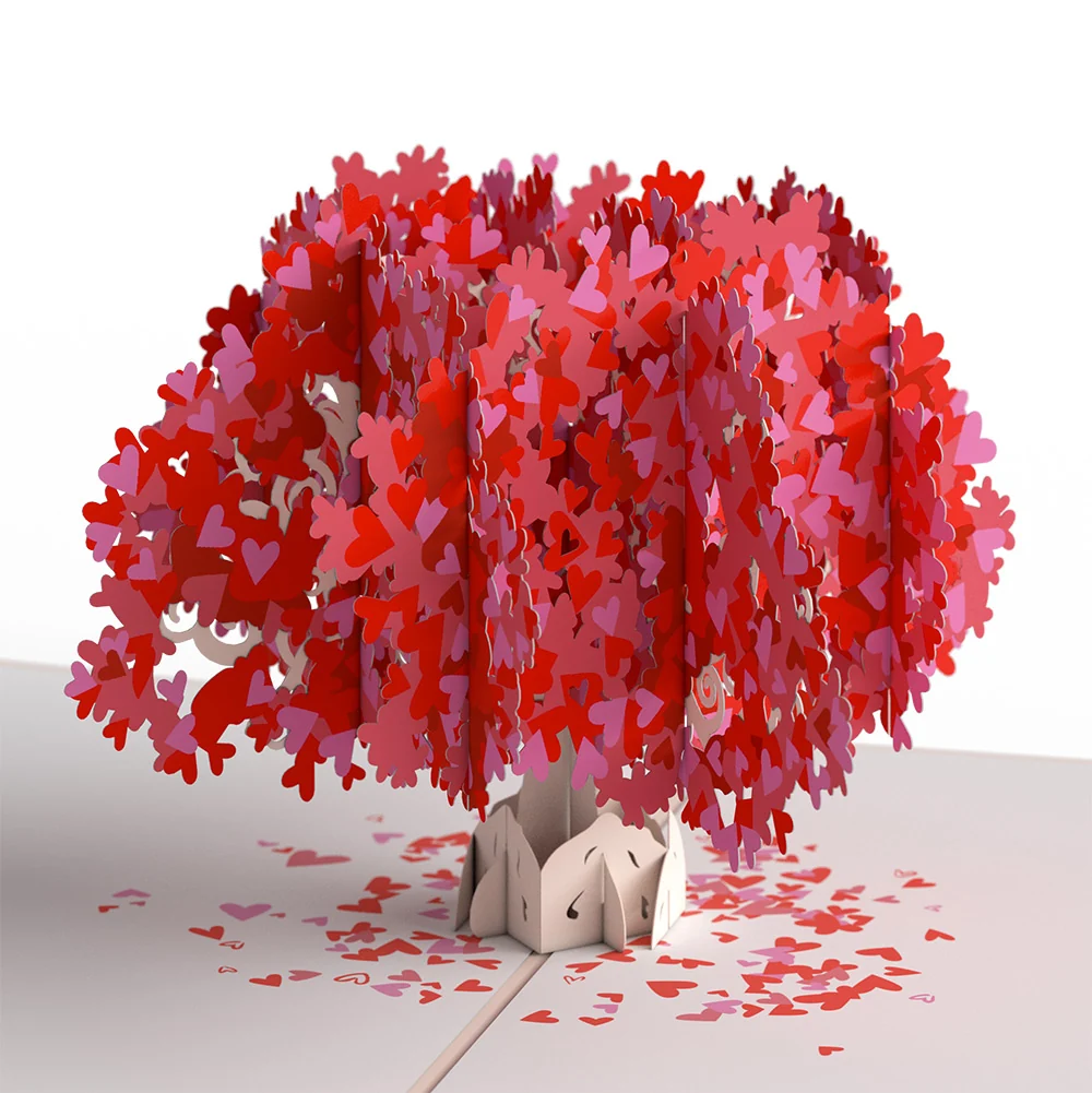 Lovepop Valentine’s Day Tree Pop-Up Card and Sentiment Set for Daughter Cream - Image 3