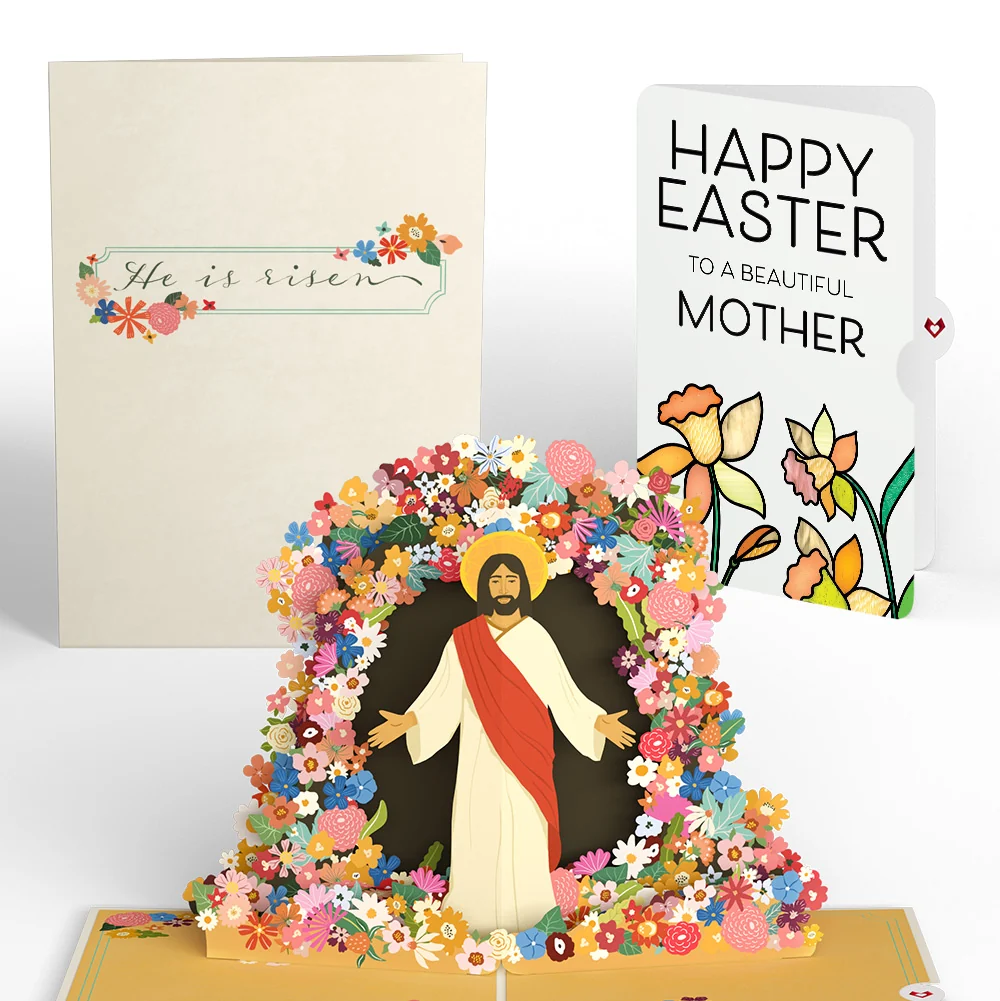 Lovepop Resurrection of Jesus Easter Pop-Up Card and Sentiment Set for Mom Cream