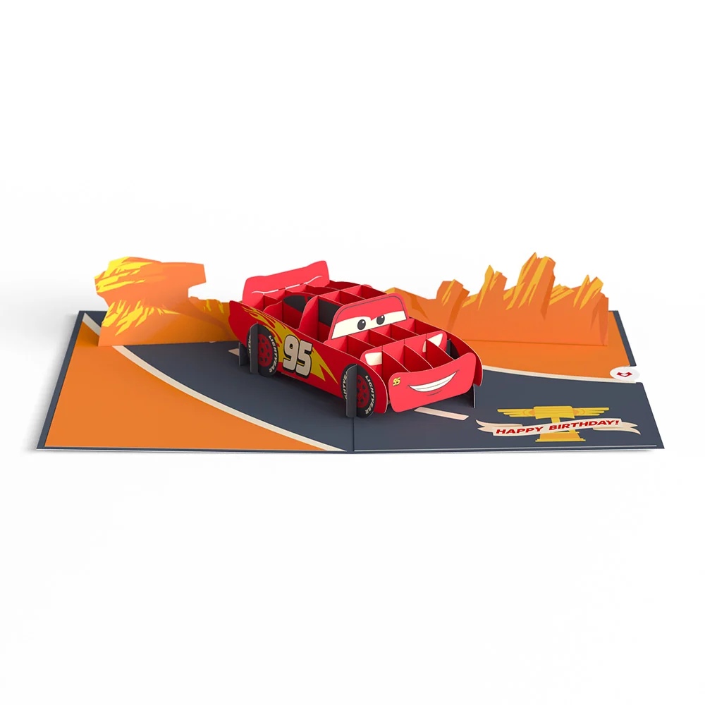 Lovepop Disney and Pixar Cars Lightning McQueen Kachow! Birthday Pop-Up Card - Image 6