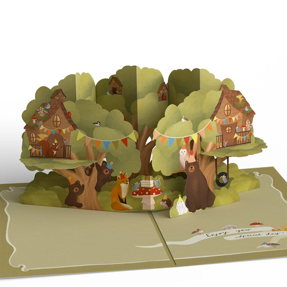 Lovepop Woodland Birthday Party Pop-Up Card - Image 2