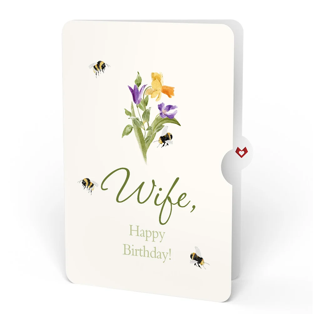 Lovepop Birthday in Bloom Pop-Up Card and Sentiment Set for Wife Cream - Image 4