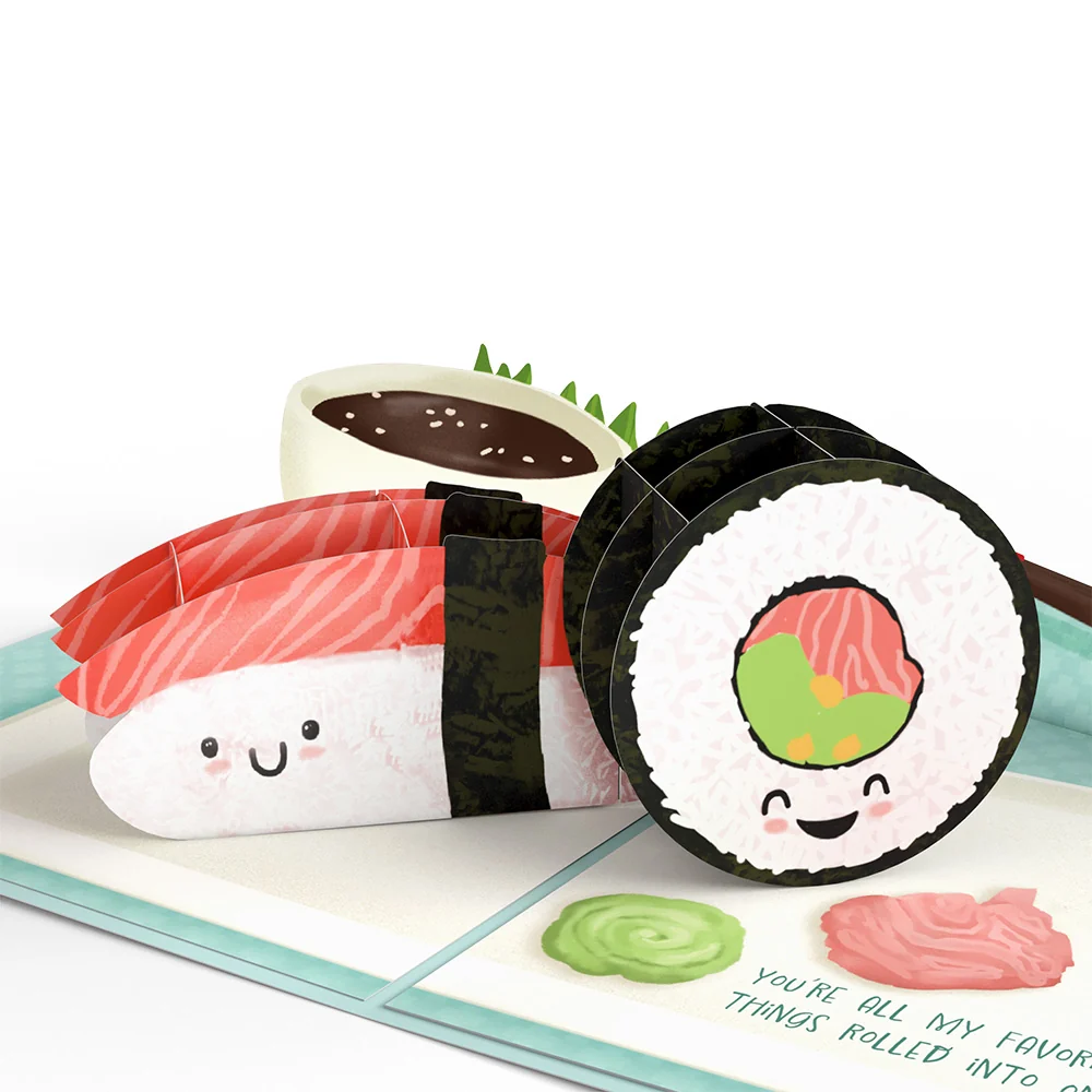 Lovepop Soy Glad You're in My Life Sushi Pop-Up Card Bottle - Image 2