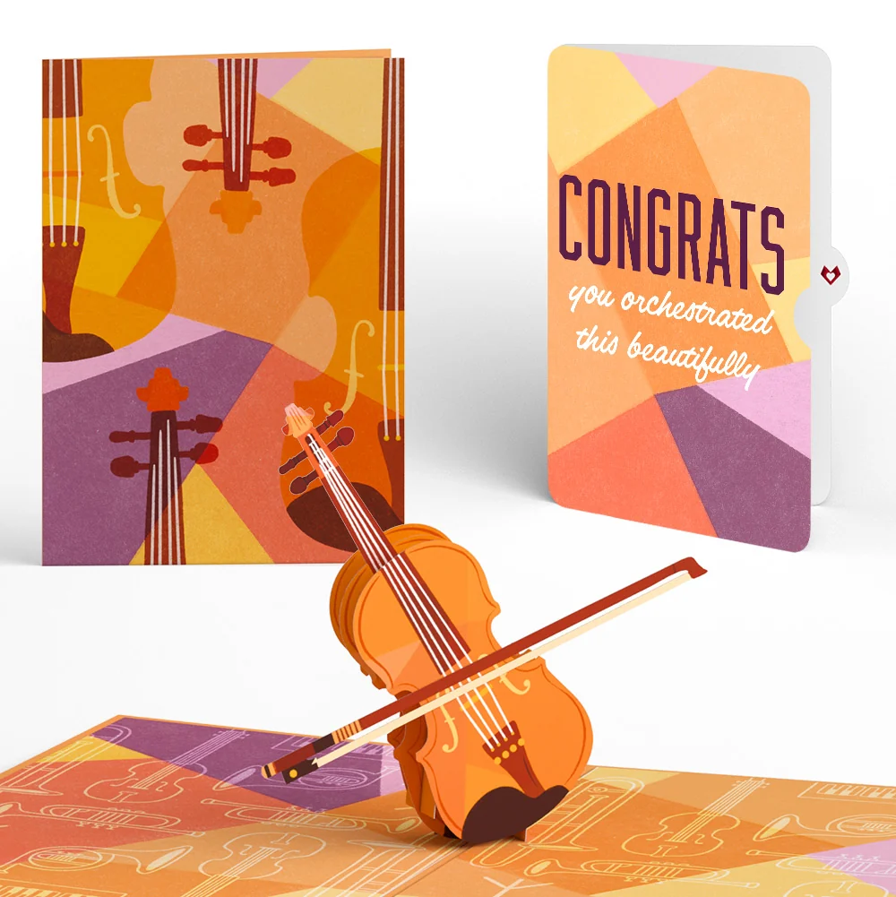 Lovepop Violin Congratulations Pop-Up Card and Sentiment Set