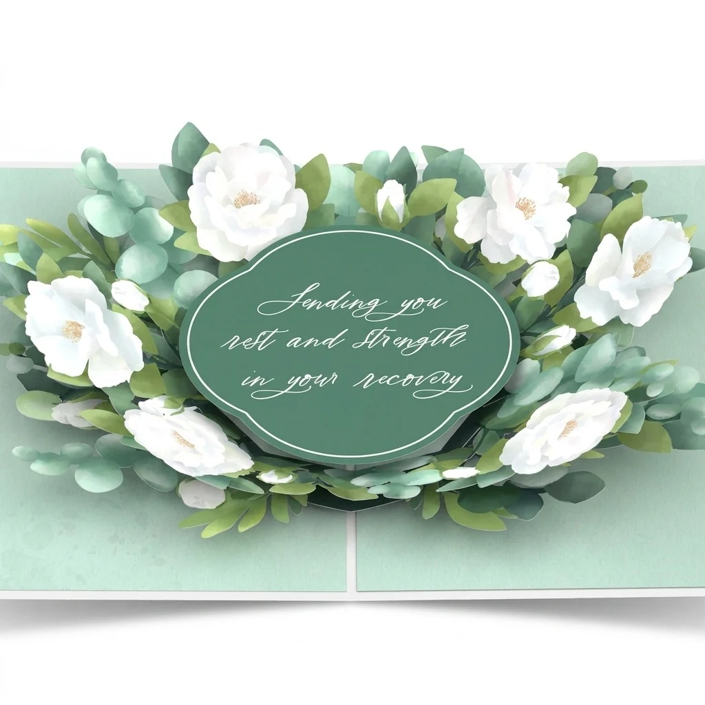 Lovepop Sending You Rest And Strength Get Well Pop-Up Card and Sentiment Set - Image 3
