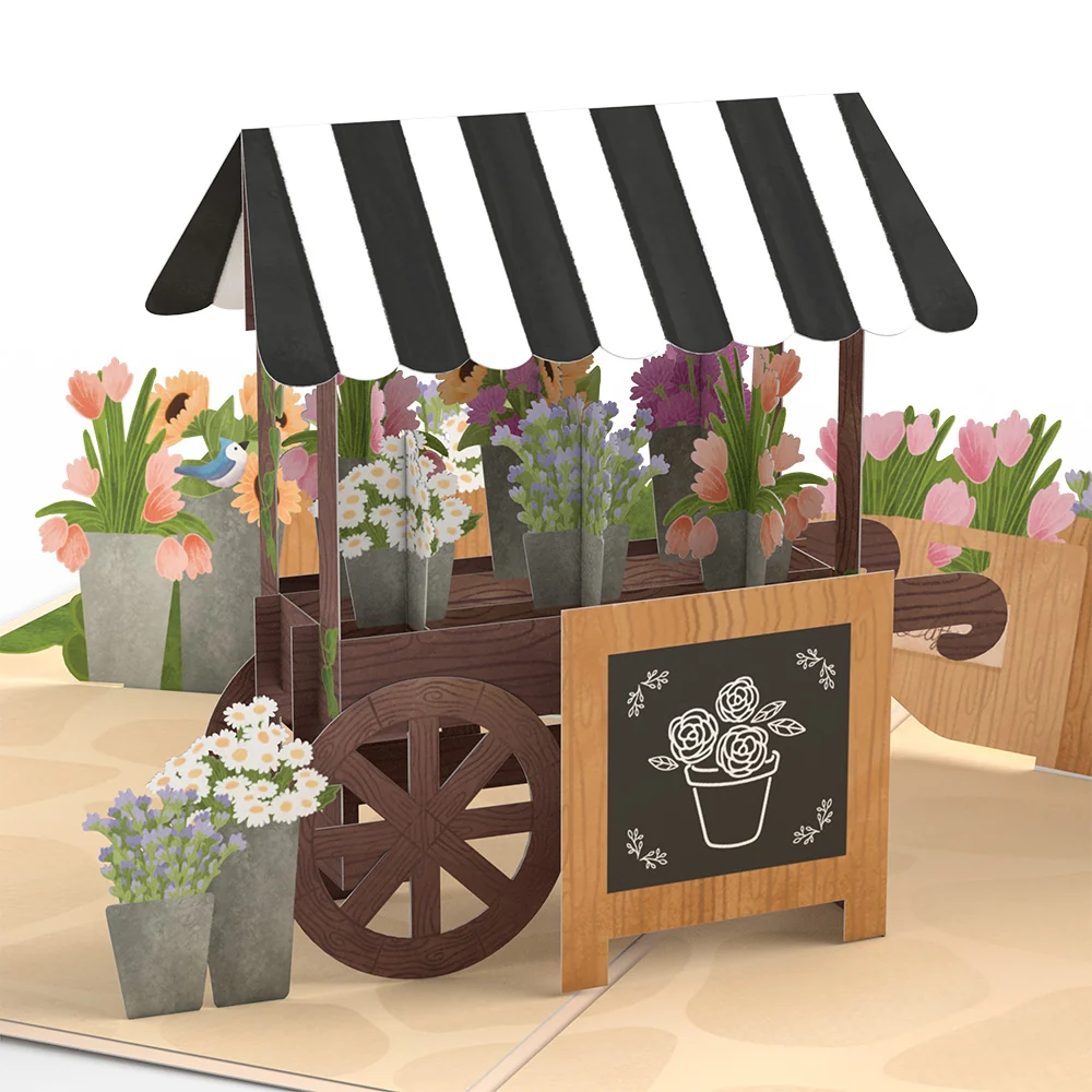 Lovepop Flower Cart Pop-Up Card Basket - Image 2