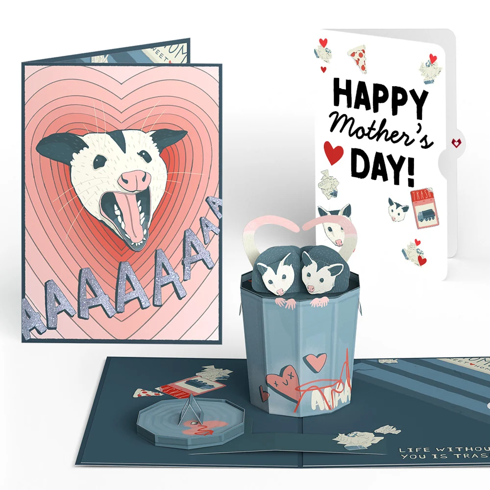 Lovepop Life Without You Is Trash Possums Mother’s Day Pop-Up Card and Sentiment Set