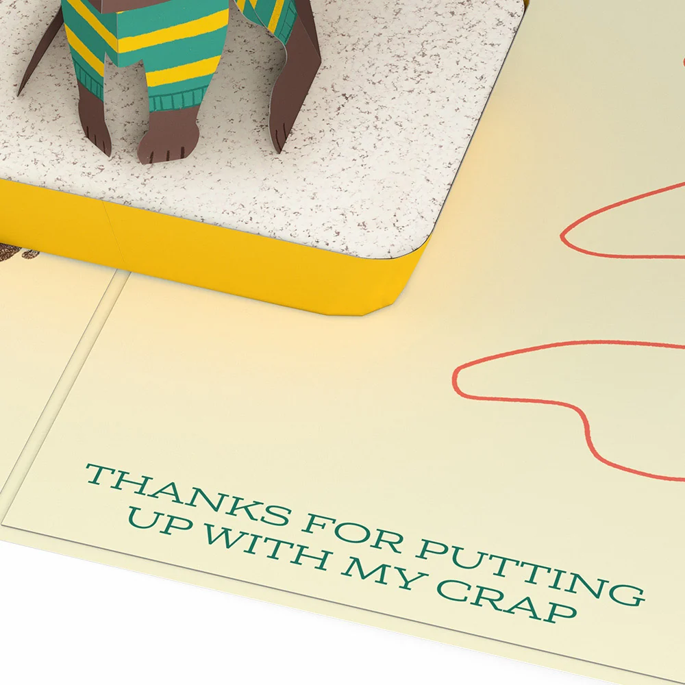 Lovepop Thanks for Putting Up with My Crap Father's Day Pop-Up Card - Image 3