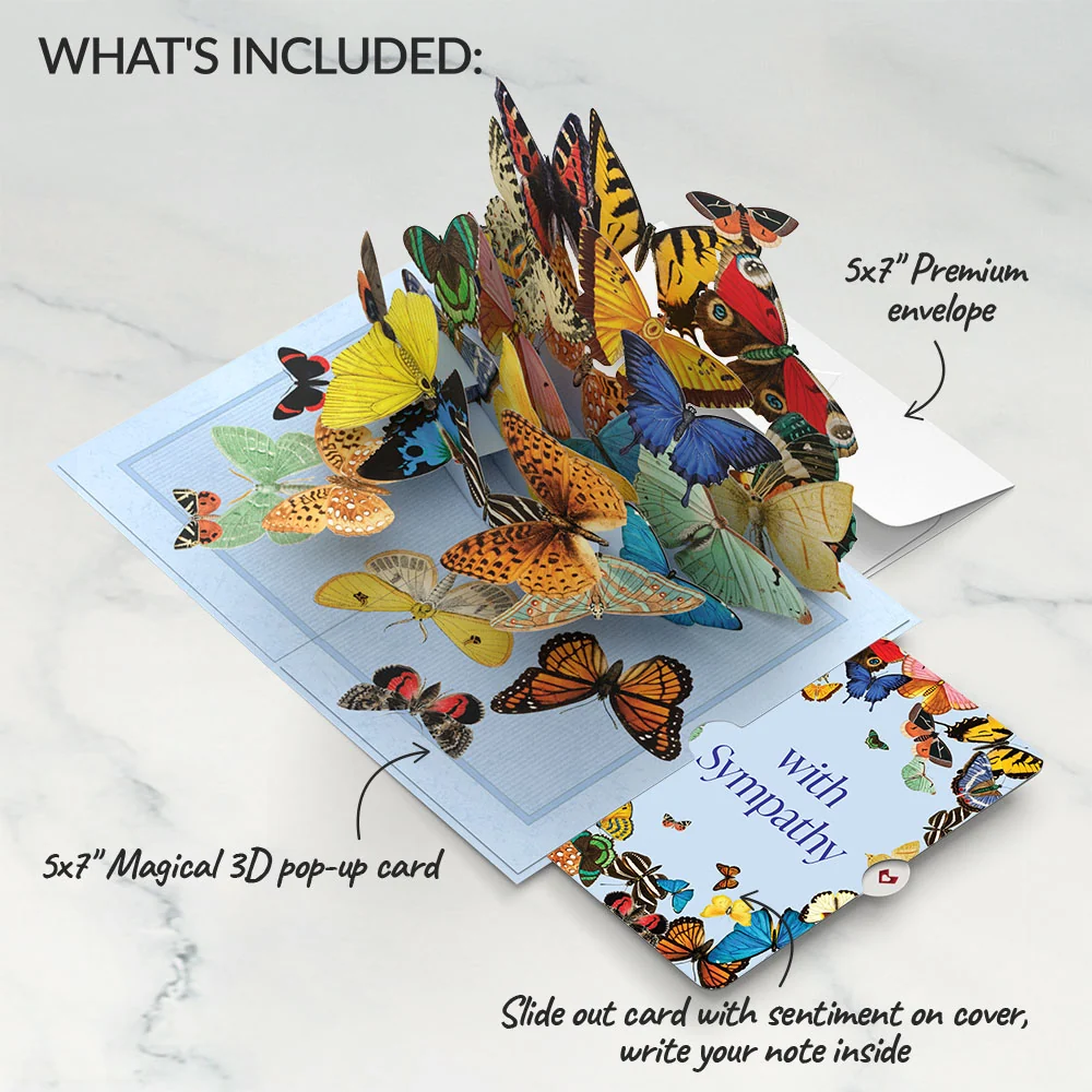 Lovepop Butterflies in Flight Sympathy Pop-Up Card and Sentiment Set - Image 2