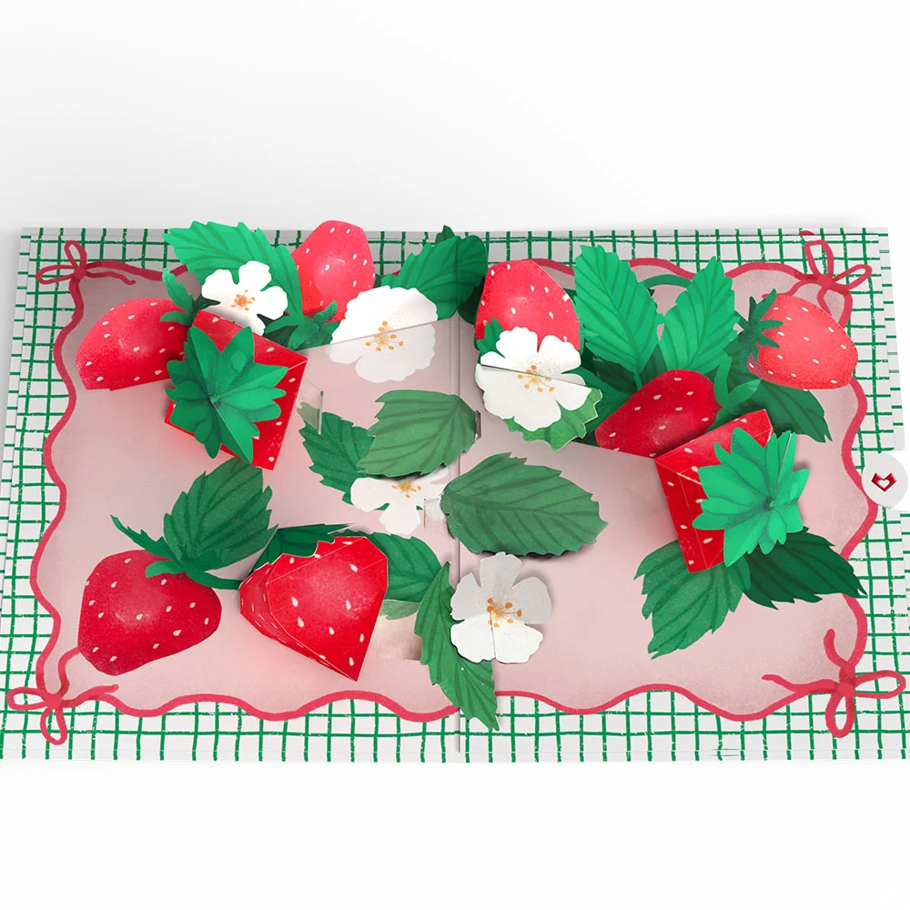 Lovepop Sweet Strawberry Patch Pop-Up Card - Image 3