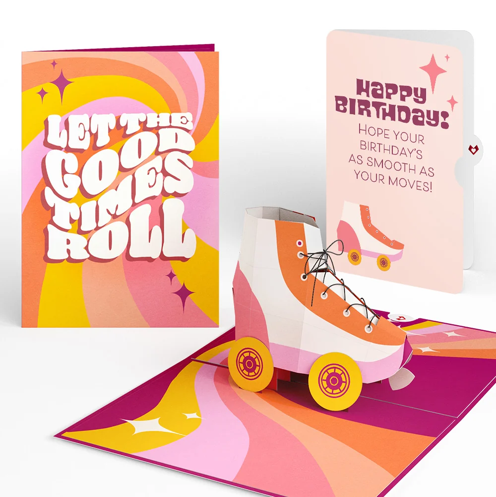 Lovepop Let the Good Times Roll Roller Skate Birthday Pop-Up Card and Sentiment Set