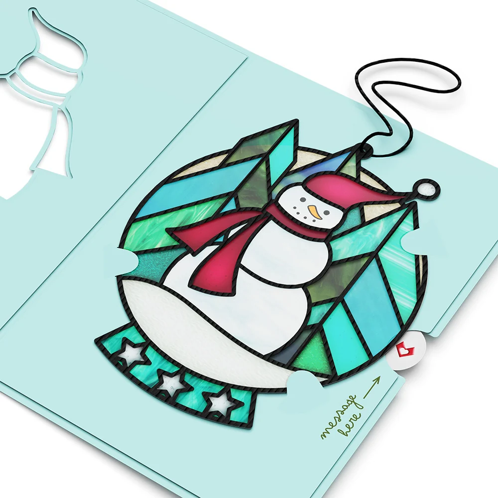 Lovepop Warm Wishes Snowman Suncatcher Card - Image 4