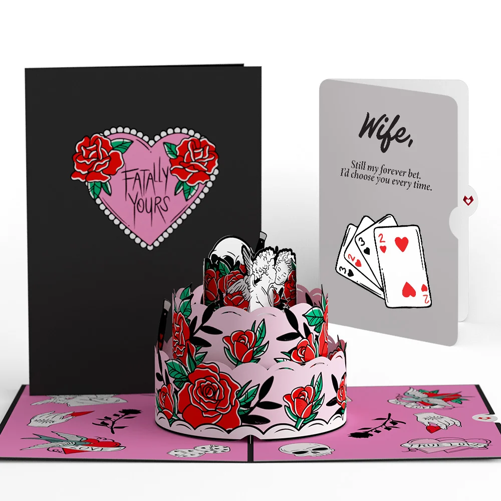Lovepop Fatally Yours Love Pop-Up Card and Sentiment Set for Wife