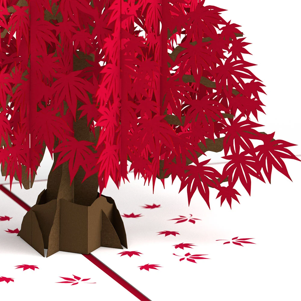 Lovepop Japanese Maple Pop-Up Card and Grandparents Day Sentiment Set Cream - Image 3