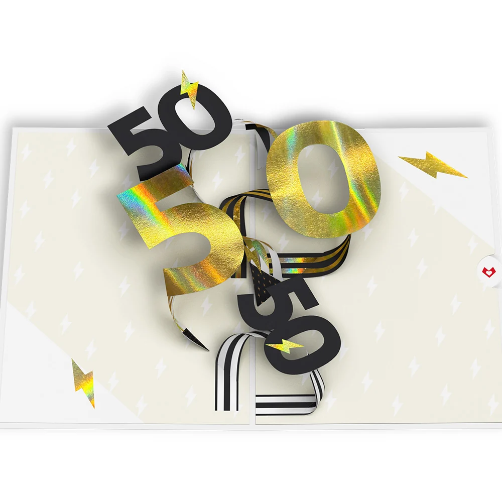 Lovepop Fifty and Fearless 50th Birthday Pop-Up Card - Image 3