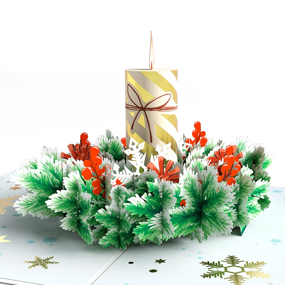 Lovepop Festive Winter Candle Pop-Up Card - Image 2