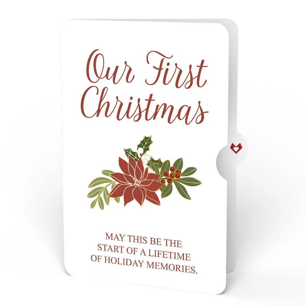 Lovepop Poinsettia Shimmer First Christmas Suncatcher Bouquet and Sentiment Set for Partner Glass - Image 4