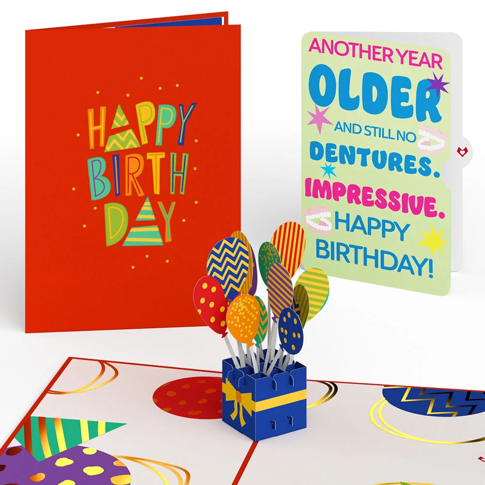 Lovepop Happy Birthday Balloons Pop-Up Card and Sentiment Set