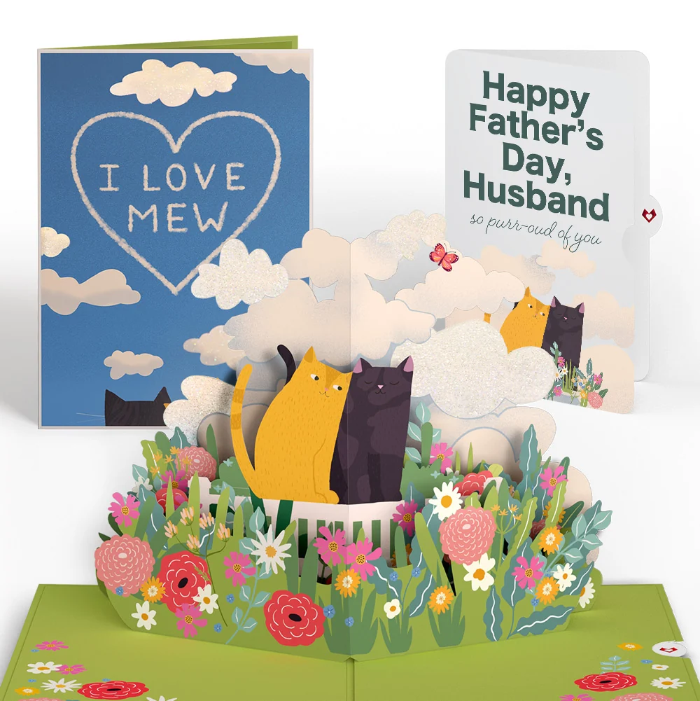 Lovepop I Love Mew Cats Father’s Day Pop-Up Card and Sentiment Set for Husband