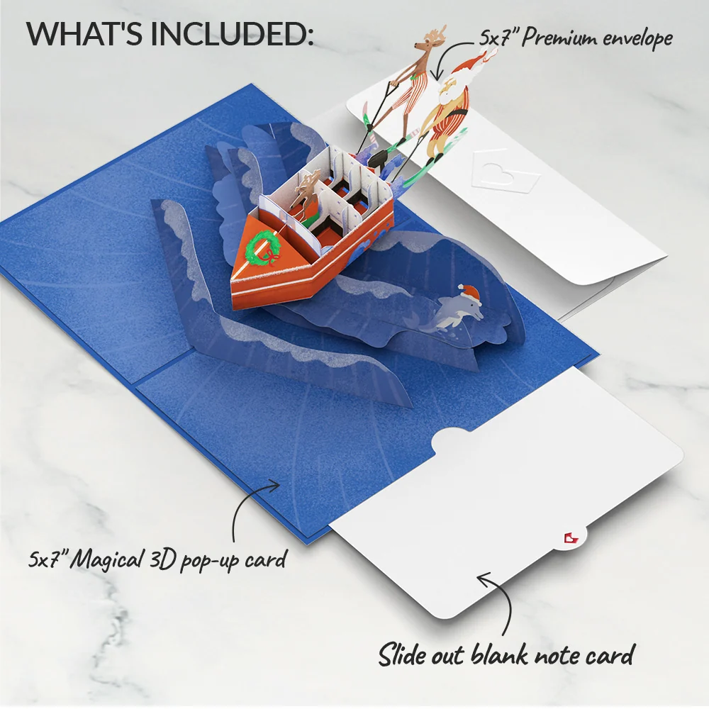 Lovepop Santa Water Ski Christmas Pop-Up Card - Image 6