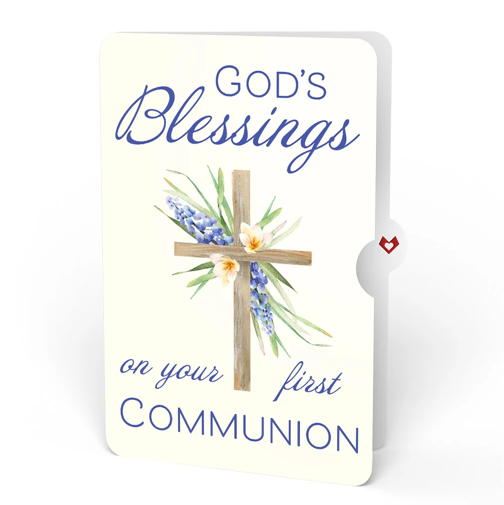 Lovepop The Lord Bless You Floral Cross First Communion Pop-Up Card and Sentiment Set Cream - Image 4