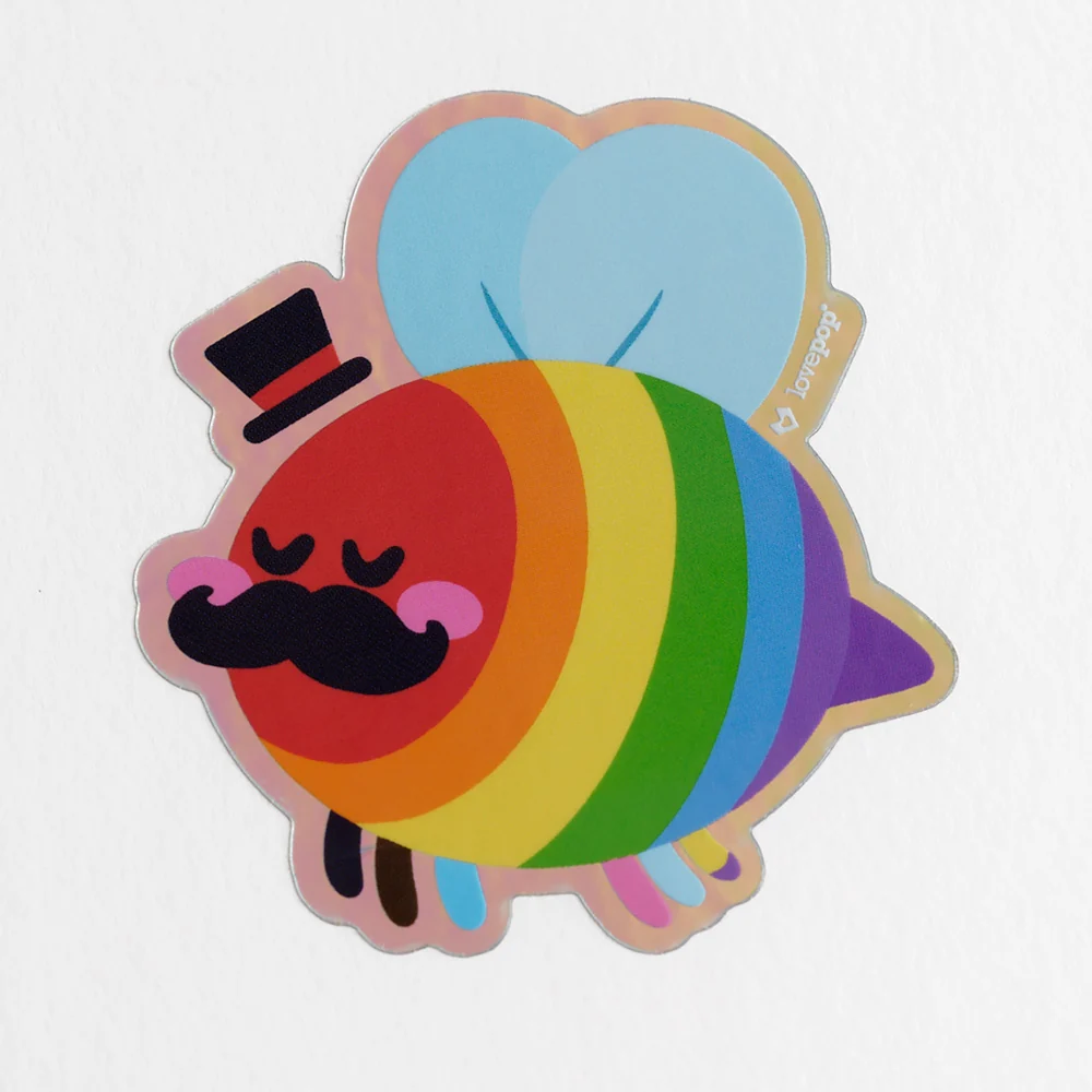 Lovepop Modern Pride Bee LGBTQ+ Sticker