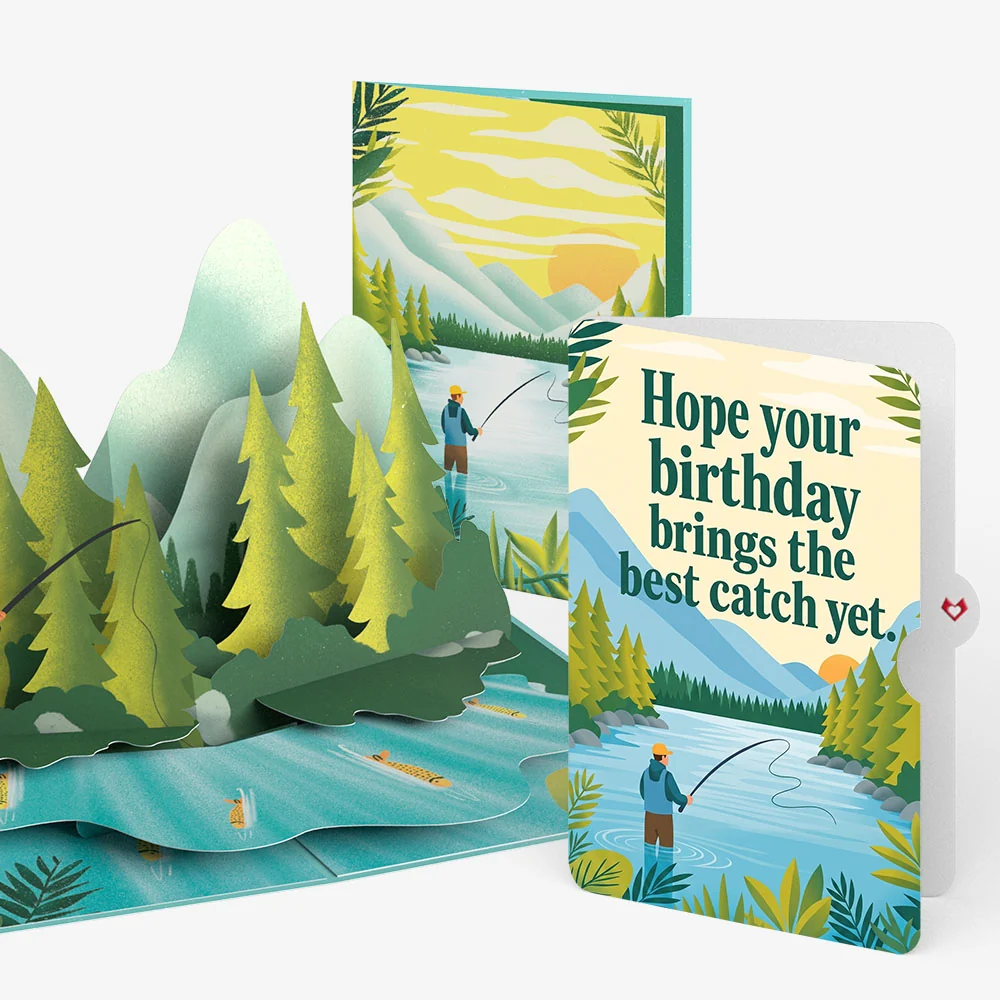 Lovepop Gone Fishing Birthday Pop-Up Card and Best Catch Yet Sentiment Set